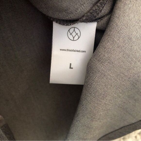 FABLED Boat Neck One-Pocket Scrub Top grey size LARGE - Picture 6 of 7